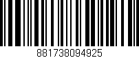 Código de barras (EAN, GTIN, SKU, ISBN): '881738094925'