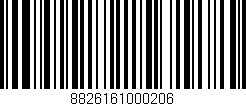 Código de barras (EAN, GTIN, SKU, ISBN): '8826161000206'