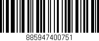 Código de barras (EAN, GTIN, SKU, ISBN): '885947400751'