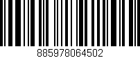 Código de barras (EAN, GTIN, SKU, ISBN): '885978064502'