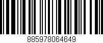 Código de barras (EAN, GTIN, SKU, ISBN): '885978064649'