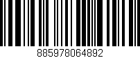 Código de barras (EAN, GTIN, SKU, ISBN): '885978064892'