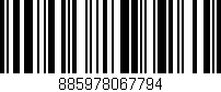 Código de barras (EAN, GTIN, SKU, ISBN): '885978067794'