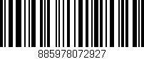 Código de barras (EAN, GTIN, SKU, ISBN): '885978072927'
