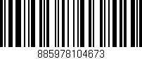 Código de barras (EAN, GTIN, SKU, ISBN): '885978104673'