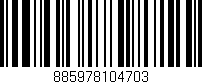 Código de barras (EAN, GTIN, SKU, ISBN): '885978104703'