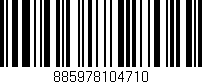 Código de barras (EAN, GTIN, SKU, ISBN): '885978104710'