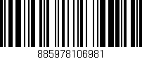 Código de barras (EAN, GTIN, SKU, ISBN): '885978106981'