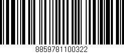 Código de barras (EAN, GTIN, SKU, ISBN): '8859781100322'