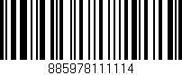 Código de barras (EAN, GTIN, SKU, ISBN): '885978111114'
