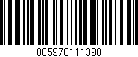 Código de barras (EAN, GTIN, SKU, ISBN): '885978111398'