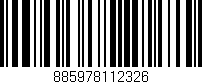 Código de barras (EAN, GTIN, SKU, ISBN): '885978112326'