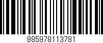 Código de barras (EAN, GTIN, SKU, ISBN): '885978113781'