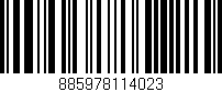 Código de barras (EAN, GTIN, SKU, ISBN): '885978114023'