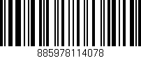 Código de barras (EAN, GTIN, SKU, ISBN): '885978114078'