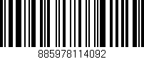 Código de barras (EAN, GTIN, SKU, ISBN): '885978114092'