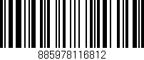 Código de barras (EAN, GTIN, SKU, ISBN): '885978116812'