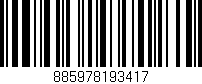 Código de barras (EAN, GTIN, SKU, ISBN): '885978193417'