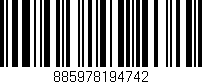 Código de barras (EAN, GTIN, SKU, ISBN): '885978194742'