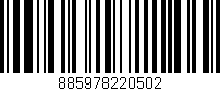 Código de barras (EAN, GTIN, SKU, ISBN): '885978220502'