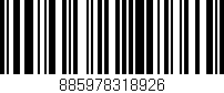 Código de barras (EAN, GTIN, SKU, ISBN): '885978318926'