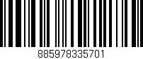 Código de barras (EAN, GTIN, SKU, ISBN): '885978335701'