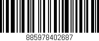 Código de barras (EAN, GTIN, SKU, ISBN): '885978402687'
