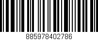 Código de barras (EAN, GTIN, SKU, ISBN): '885978402786'