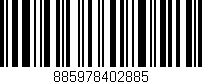 Código de barras (EAN, GTIN, SKU, ISBN): '885978402885'