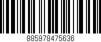 Código de barras (EAN, GTIN, SKU, ISBN): '885978475636'