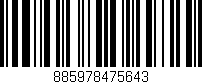Código de barras (EAN, GTIN, SKU, ISBN): '885978475643'