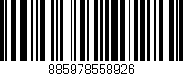 Código de barras (EAN, GTIN, SKU, ISBN): '885978558926'