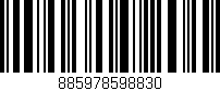 Código de barras (EAN, GTIN, SKU, ISBN): '885978598830'