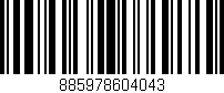 Código de barras (EAN, GTIN, SKU, ISBN): '885978604043'
