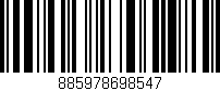 Código de barras (EAN, GTIN, SKU, ISBN): '885978698547'