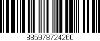 Código de barras (EAN, GTIN, SKU, ISBN): '885978724260'