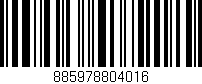 Código de barras (EAN, GTIN, SKU, ISBN): '885978804016'
