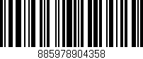 Código de barras (EAN, GTIN, SKU, ISBN): '885978904358'