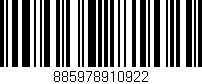 Código de barras (EAN, GTIN, SKU, ISBN): '885978910922'