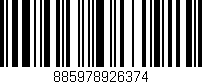 Código de barras (EAN, GTIN, SKU, ISBN): '885978926374'