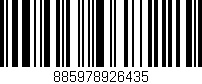 Código de barras (EAN, GTIN, SKU, ISBN): '885978926435'