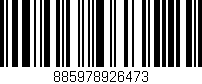 Código de barras (EAN, GTIN, SKU, ISBN): '885978926473'