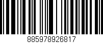 Código de barras (EAN, GTIN, SKU, ISBN): '885978926817'