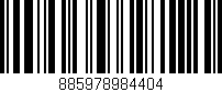 Código de barras (EAN, GTIN, SKU, ISBN): '885978984404'