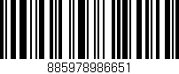 Código de barras (EAN, GTIN, SKU, ISBN): '885978986651'