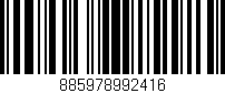 Código de barras (EAN, GTIN, SKU, ISBN): '885978992416'