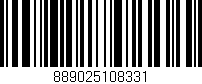 Código de barras (EAN, GTIN, SKU, ISBN): '889025108331'
