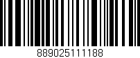 Código de barras (EAN, GTIN, SKU, ISBN): '889025111188'