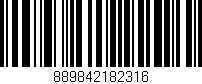 Código de barras (EAN, GTIN, SKU, ISBN): '889842182316'