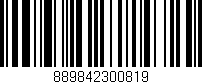 Código de barras (EAN, GTIN, SKU, ISBN): '889842300819'